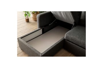 Tareen Soffa med Divan 3-sits - Mörkgrå - Möbler - Vardagsrum - Bäddsoffor - Bäddsoffa divan