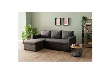 Tareen Soffa med Divan 3-sits - Mörkgrå - Möbler - Vardagsrum - Bäddsoffor - Bäddsoffa divan