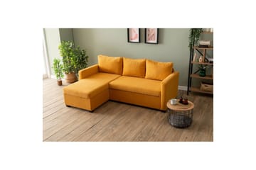Tareen Soffa med Divan 3-sits - Sennepsgul - Möbler - Vardagsrum - Bäddsoffor - Bäddsoffa divan