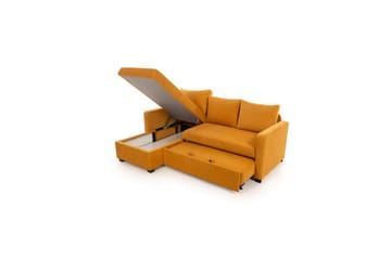Tareen Soffa med Divan 3-sits - Sennepsgul - Möbler - Vardagsrum - Bäddsoffor - Bäddsoffa divan
