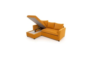 Tareen Soffa med Divan 3-sits - Sennepsgul - Möbler - Vardagsrum - Bäddsoffor - Bäddsoffa divan