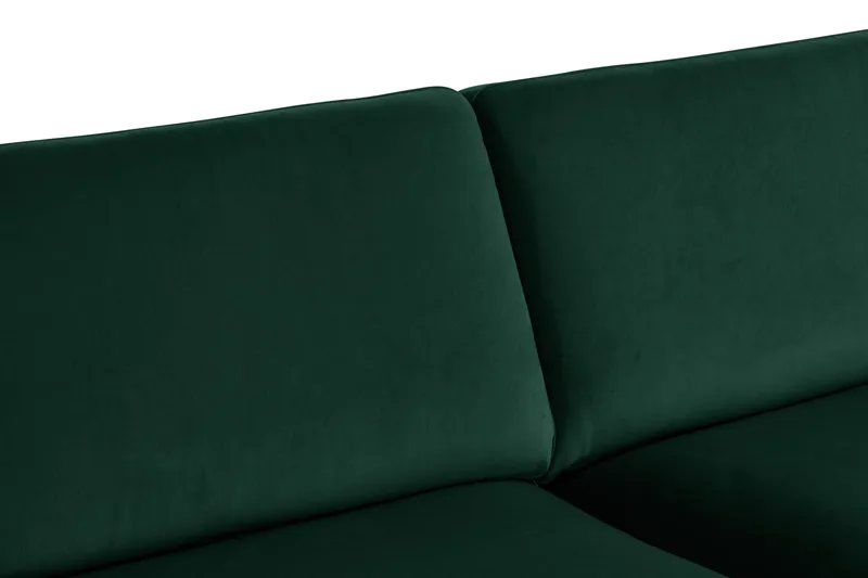 Teodin 2,5-sits Sammetssoffa med Schäslong Höger - Grön - Möbler - Vardagsrum - Soffor - Sammetssoffor