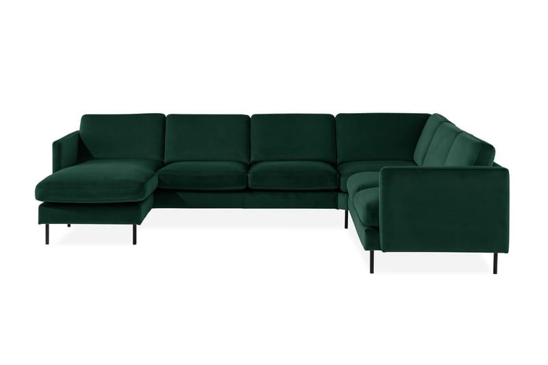 Teodin Hörnsoffa med Divan Vänster Sammet, Grön