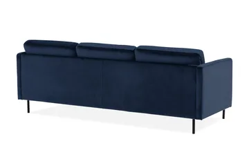 Teodin Sammetssoffa 2-sits med Divan Höger - Blå - Möbler - Vardagsrum - Soffor - Divansoffa & schäslong