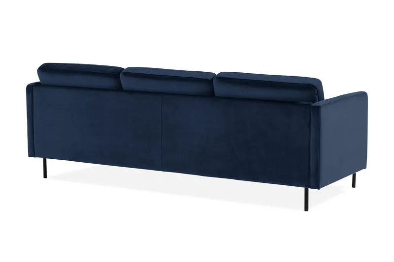 Teodin Sammetssoffa 2-sits med Divan Höger - Blå - Möbler - Vardagsrum - Soffor - Divansoffa & schäslong