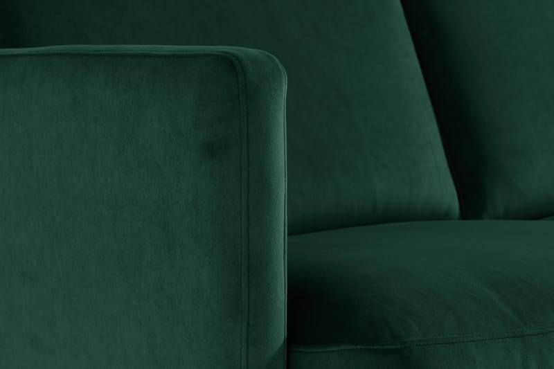 Teodin Sammetssoffa 2-sits med Divan Höger - Grön - Möbler - Vardagsrum - Soffor - Divansoffa & schäslong
