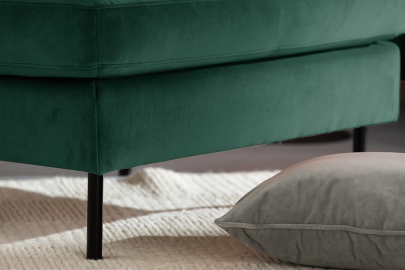 Teodin Sammetssoffa 2-sits med Divan Höger - Grön - Möbler - Vardagsrum - Soffor - Divansoffa & schäslong