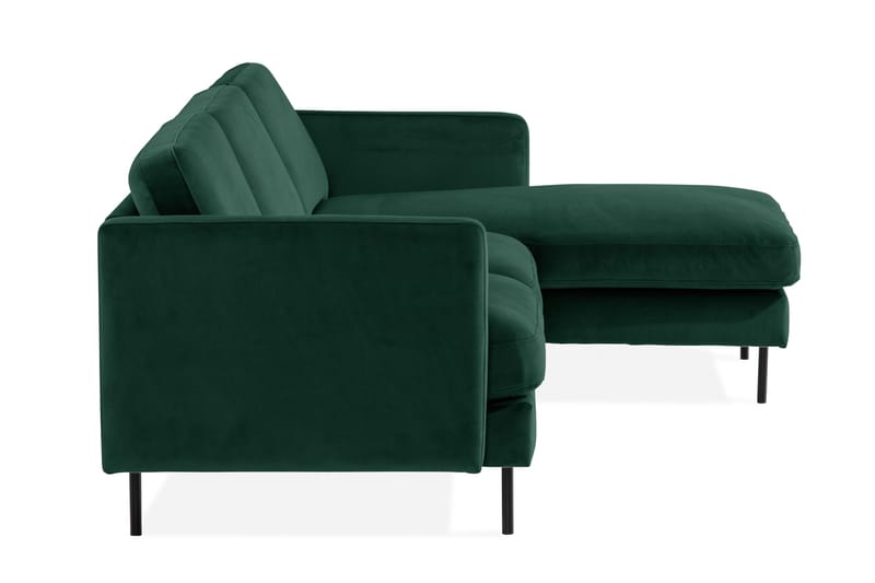 Teodin Sammetssoffa 2-sits med Divan Höger - Grön - Möbler - Vardagsrum - Soffor - Divansoffa & schäslong
