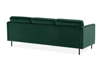 Teodin Sammetssoffa 2-sits med Divan Höger - Grön - Möbler - Vardagsrum - Soffor - Divansoffa & schäslong