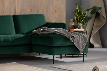 Teodin Sammetssoffa 2-sits med Divan Höger - Grön - Möbler - Vardagsrum - Soffor - Divansoffa & schäslong