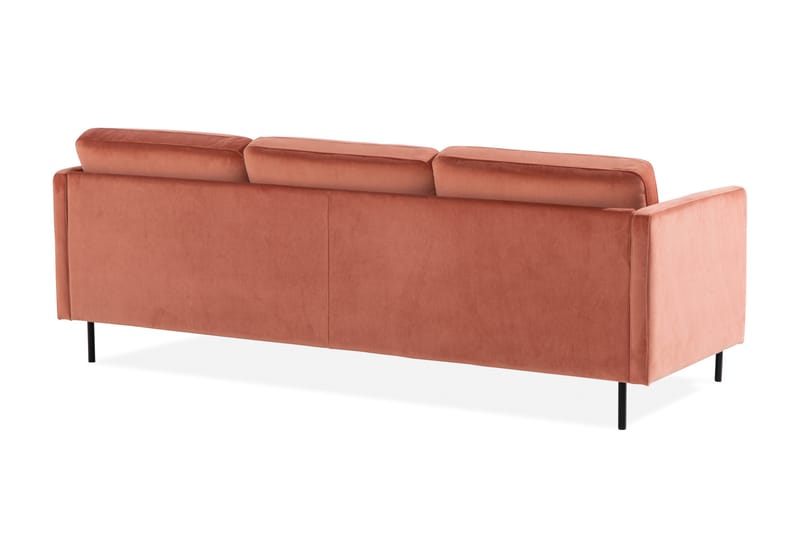 Teodin Sammetssoffa 2-sits med Divan Höger - Rosa - Möbler - Vardagsrum - Soffor - Divansoffa & schäslong