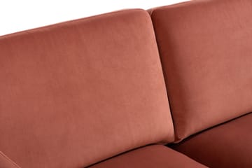 Teodin Sammetssoffa 2-sits med Divan Höger - Rosa - Möbler - Vardagsrum - Soffor - Divansoffa & schäslong