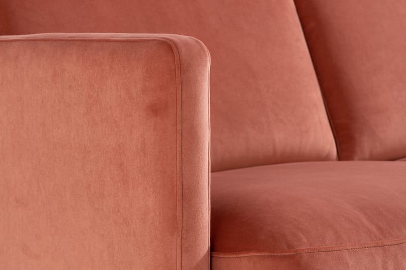 Teodin Sammetssoffa 2-sits med Divan Höger - Rosa - Möbler - Vardagsrum - Soffor - Divansoffa & schäslong