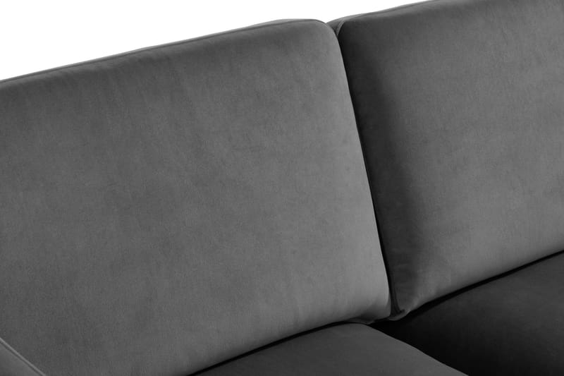Teodin Sammetssoffa 2-sits med Divan Vänster - Ljusgrå - Möbler - Vardagsrum - Soffor - Sammetssoffor