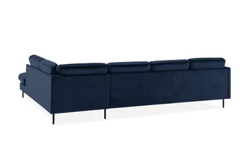 Teodin U-soffa med Divan Sammet Vänster - Blå - Möbler - Vardagsrum - Soffor - U-soffor
