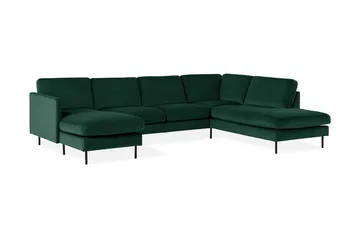 Teodin U-soffa med Divan Sammet Vänster - Grön - Möbler - Vardagsrum - Soffor - U-soffor