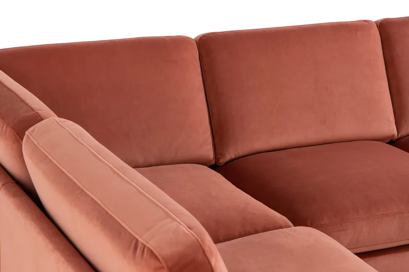 Teodin U-soffa med Divan Sammet Vänster - Rosa - Möbler - Vardagsrum - Soffor - U-soffor