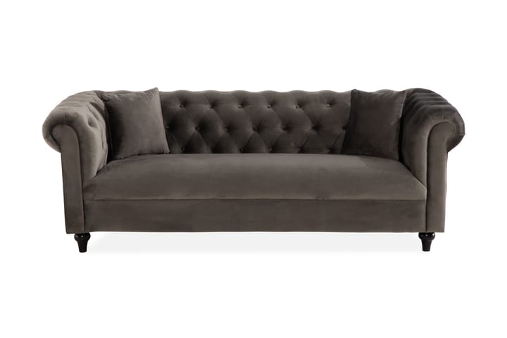 TOLLEY 3-sits Soffa Grå - 3-sits soffor - chesterfield soffor
