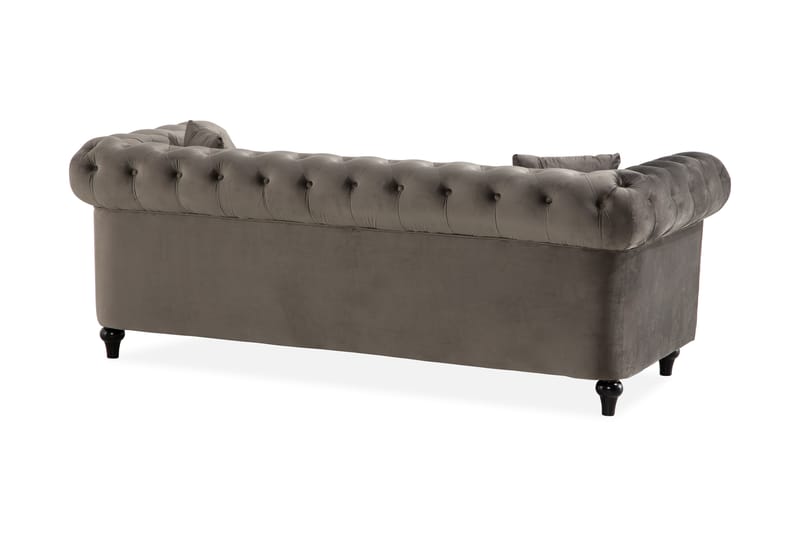 TOLLEY 3-sits Soffa Grå - 3-sits soffor - chesterfield soffor