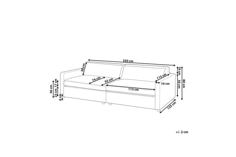 Tomie Soffa 3-sits - Grå - Möbler - Vardagsrum - Soffor - 3-sits soffor