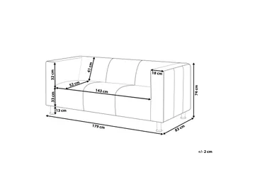 Tomio Soffa 3-sits - Silver/Grön - Möbler - Vardagsrum - Soffor - 3-sits soffor