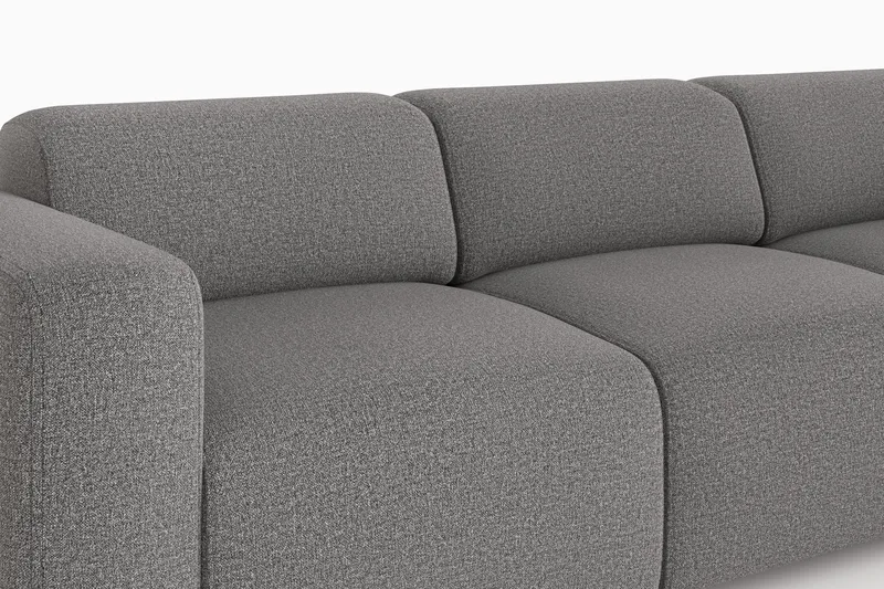 Torvasen 3-sits Soffa i Tyg - Grå - Möbler - Vardagsrum - Soffor - 3-sits soffor