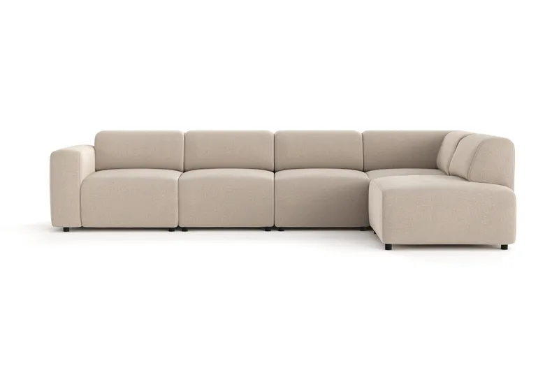 Torvasen 5-sits Soffa med Divan Höger i Tyg - Beige - Möbler - Vardagsrum - Soffor - Divansoffa & schäslong