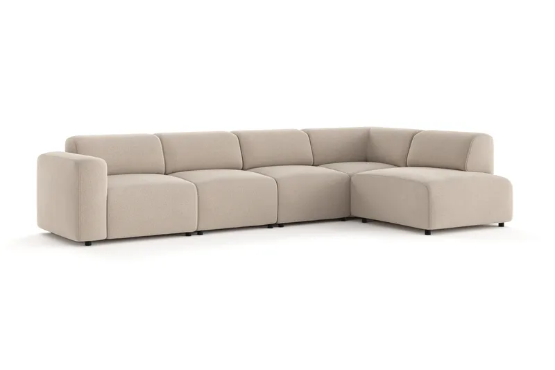 Torvasen 5-sits Soffa med Divan Höger i Tyg - Beige - Möbler - Vardagsrum - Soffor - Divansoffa & schäslong