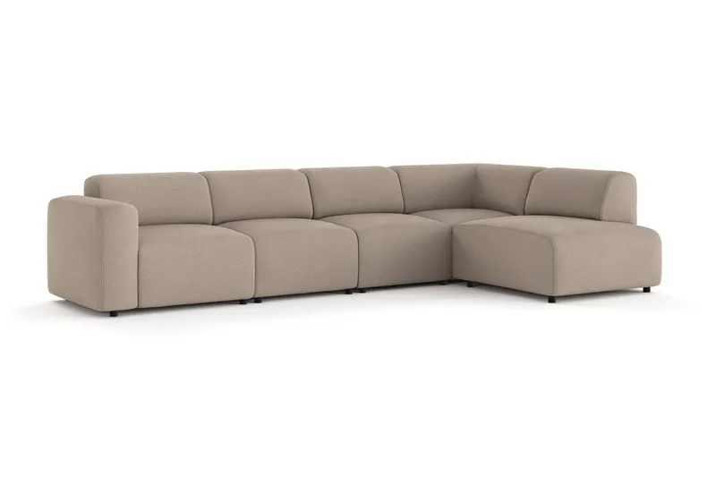 Torvasen 5-sits Soffa med Divan Höger i Tyg - Greige - Möbler - Vardagsrum - Soffor - Divansoffa & schäslong