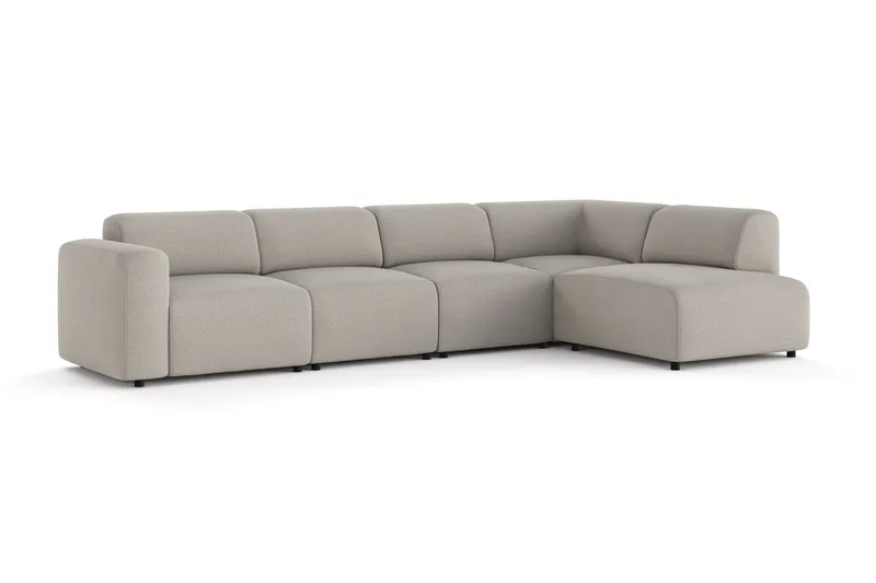 Torvasen 5-sits Soffa med Divan Höger i Tyg - Ljusgrå - Möbler - Vardagsrum - Soffor - Divansoffa & schäslong