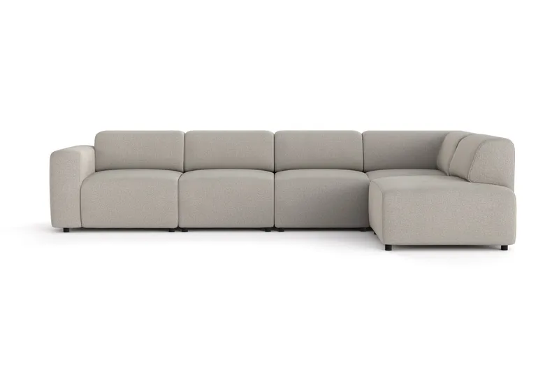 Torvasen 5-sits Soffa med Divan Höger i Tyg, Ljusgrå