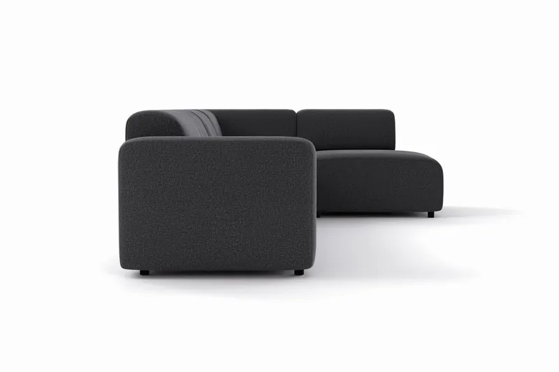 Torvasen 5-sits Soffa med Divan Höger i Tyg - Svart - Möbler - Vardagsrum - Soffor - Divansoffa & schäslong