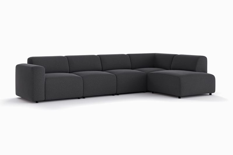 Torvasen 5-sits Soffa med Divan Höger i Tyg - Svart - Möbler - Vardagsrum - Soffor - Divansoffa & schäslong