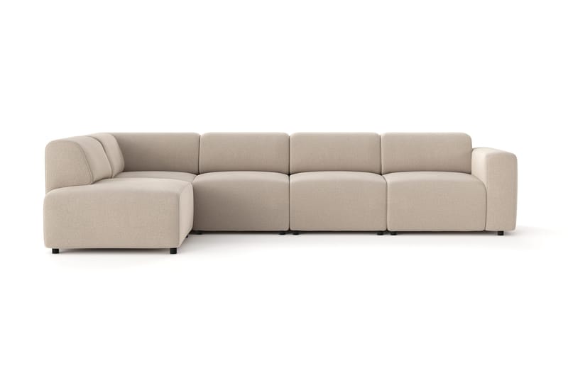 Torvasen 5-sits Soffa med Divan Vänster i Tyg, Beige