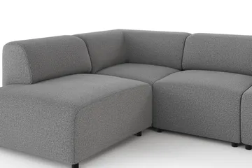 Torvasen 5-sits Soffa med Divan Vänster i Tyg - Grå - Möbler - Vardagsrum - Soffor - Divansoffa & schäslong
