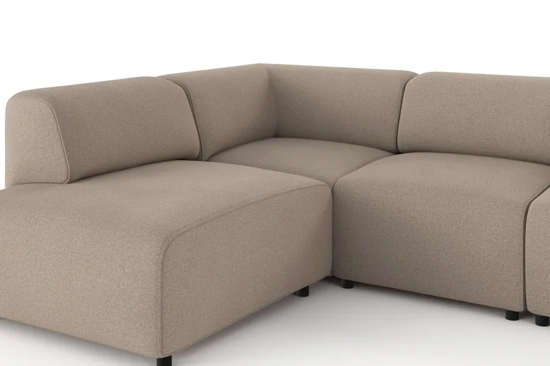 Torvasen 5-sits Soffa med Divan Vänster i Tyg - Greige - Möbler - Vardagsrum - Soffor - Divansoffa & schäslong