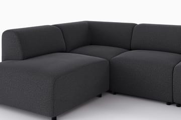 Torvasen 5-sits Soffa med Divan Vänster i Tyg - Svart - Möbler - Vardagsrum - Soffor - Divansoffa & schäslong