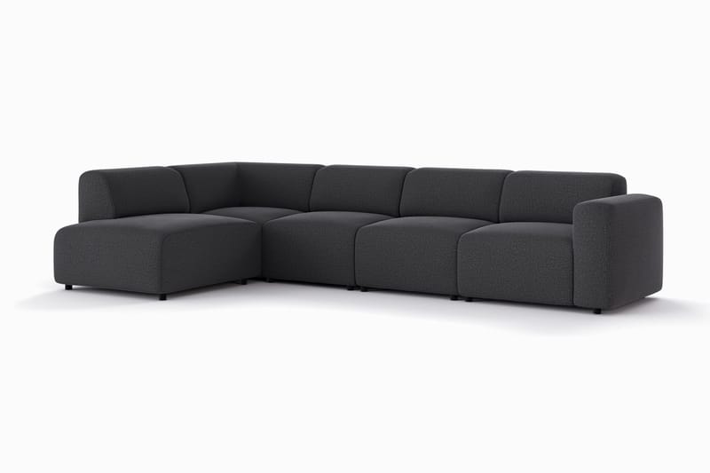 Torvasen 5-sits Soffa med Divan Vänster i Tyg - Svart - Möbler - Vardagsrum - Soffor - Divansoffa & schäslong