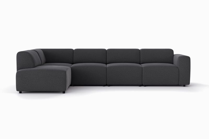 Torvasen 5-sits Soffa med Divan Vänster i Tyg - Svart - Möbler - Vardagsrum - Soffor - Divansoffa & schäslong