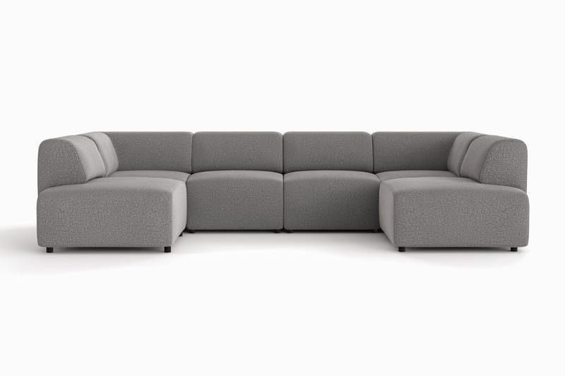 Torvasen 6-sits Soffa med Dubbeldivan i Tyg, Grå