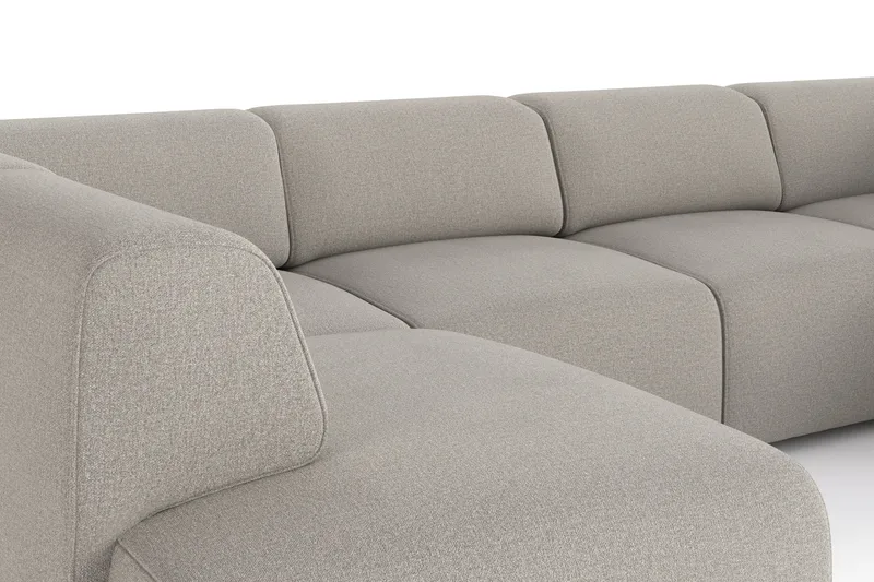 Torvasen 6-sits Soffa med Dubbeldivan i Tyg - Ljusgrå - Möbler - Vardagsrum - Soffor - U-soffor