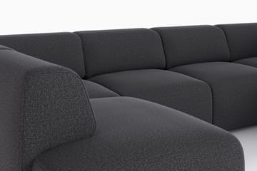 Torvasen 6-sits Soffa med Dubbeldivan i Tyg - Svart - Möbler - Vardagsrum - Soffor - U-soffor