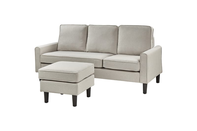 Traun Soffa 3-sits - Beige/Svart - Möbler - Vardagsrum - Soffor - 3-sits soffor
