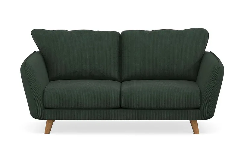 Trend Lyx 2-sits Manchestersoffa, Mörkgrön