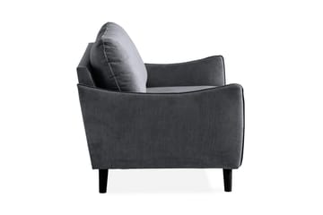 Trend Lyx 2-sits Soffa i Tyg med Svängda Armstöd - Grå - Möbler - Vardagsrum - Soffor - 2-sits soffor