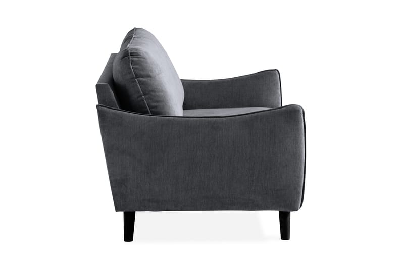 Trend Lyx 2-sits Soffa i Tyg med Svängda Armstöd - Grå - Möbler - Vardagsrum - Soffor - 2-sits soffor