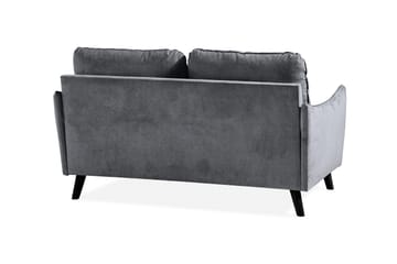 Trend Lyx 2-sits Soffa i Tyg med Svängda Armstöd - Grå - Möbler - Vardagsrum - Soffor - 2-sits soffor