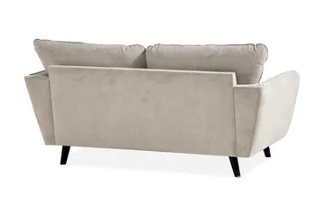Trend Lyx 2-sits Soffa med Utsvängda Armstöd i Tyg med Svarta Ben - Beige - Möbler - Vardagsrum - Soffor - 2-sits soffor