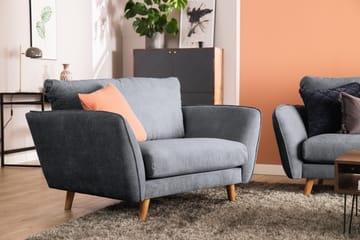 Trend Lyx 2-sits Soffa - Mörkgrå/Svart - Möbler - Vardagsrum - Soffor - 2-sits soffor