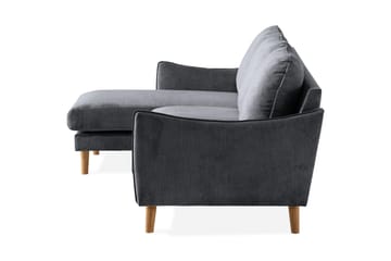 Trend Lyx 3-sits Divansoffa Vänster - Mörkgrå/Ek - Möbler - Vardagsrum - Soffor - Divansoffa & schäslong